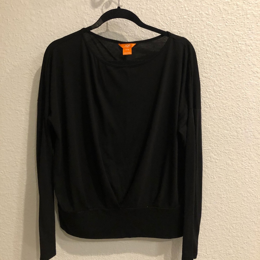 Joe Fresh pleated black top size XL